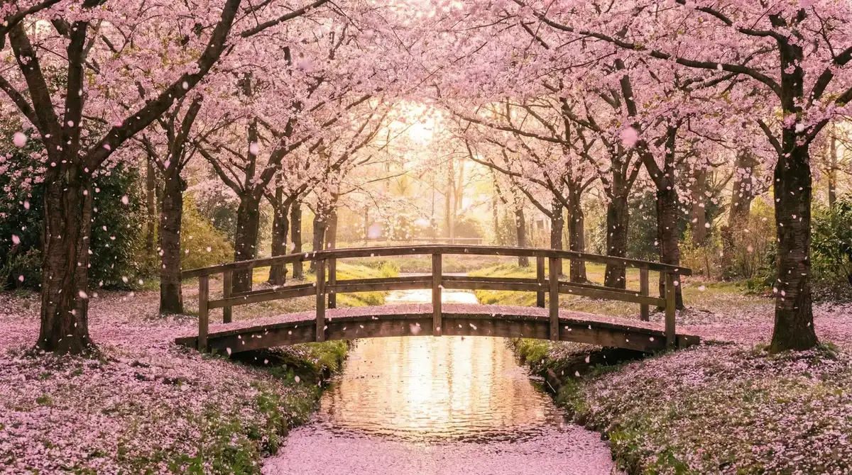 樱花桥畔 - 无人区在线观看免费 唯美风景
